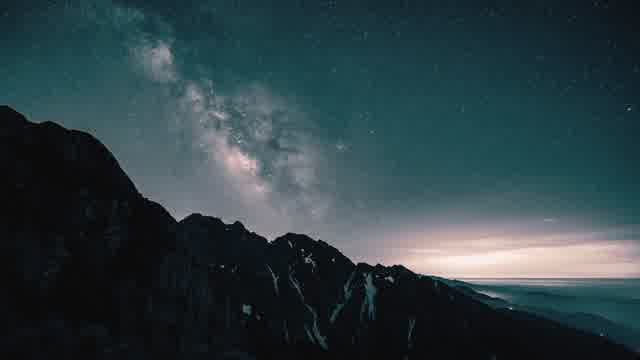 Starry Sky Mountains Milky Way