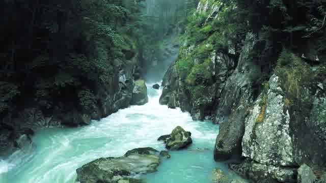 Waterfalls River Dolomiti Lake